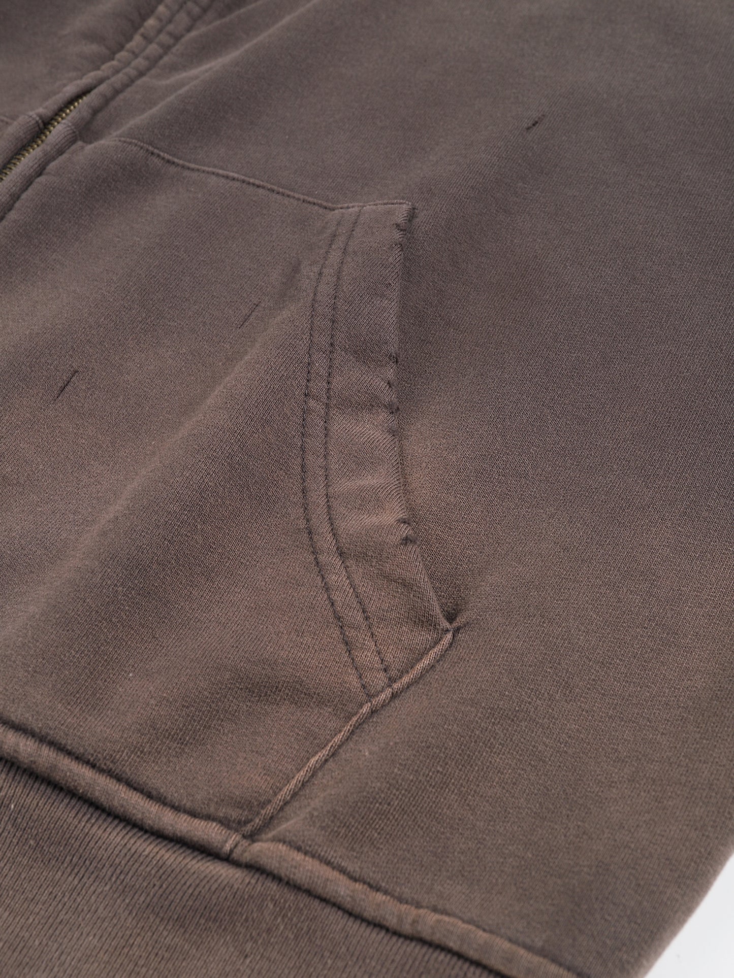 Hand-Frayed Zip Hoodie (ZH001)